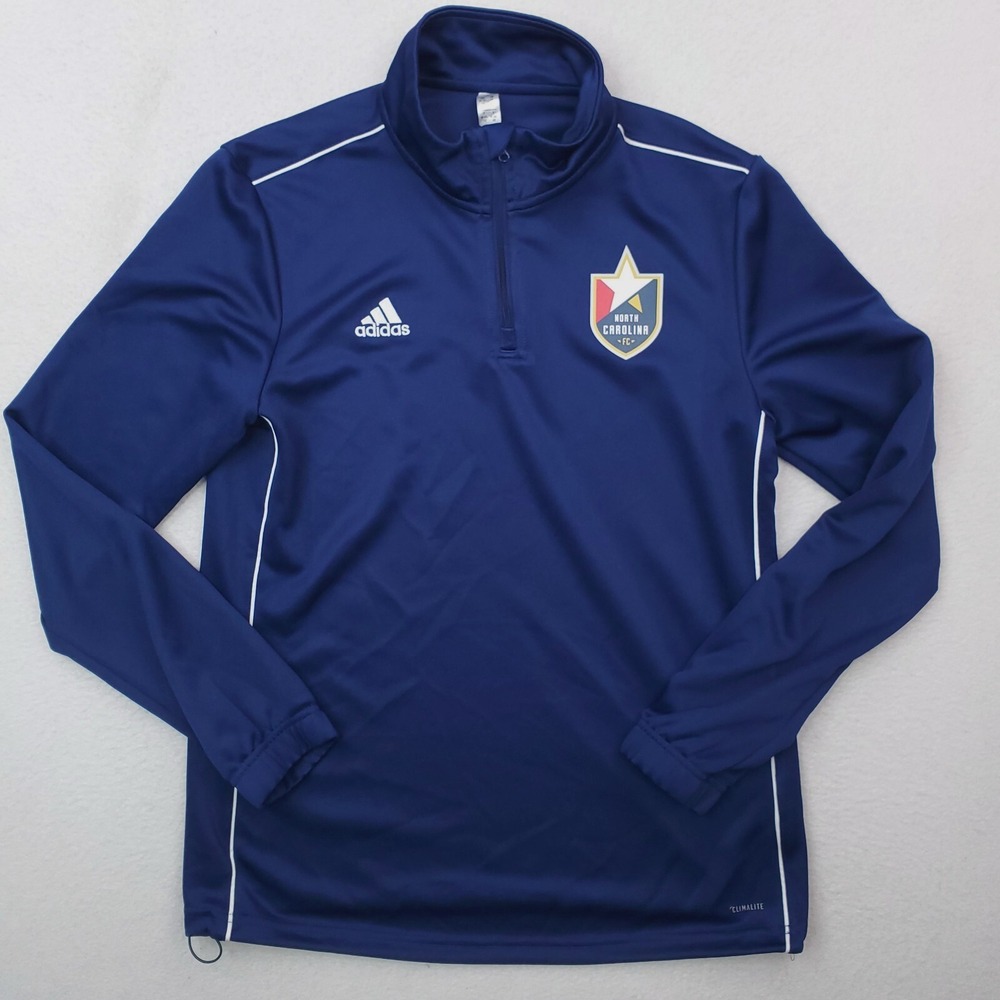 North Carolina FC Quarter Zip Pullover Womens Medium Blue Adidas Track Jacket